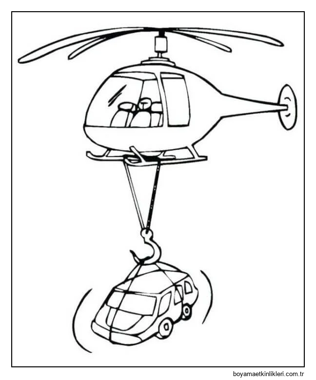 Araba ile Helikopter