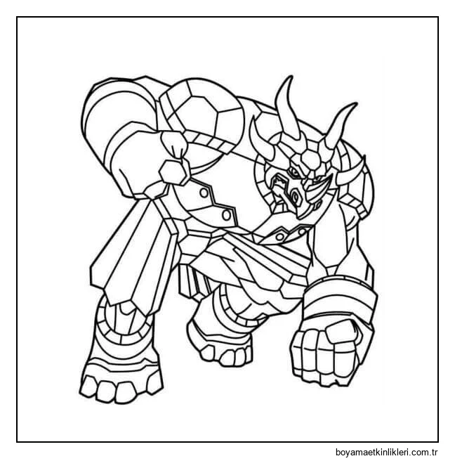 Bakugan Saurus Gergedan çok benzer