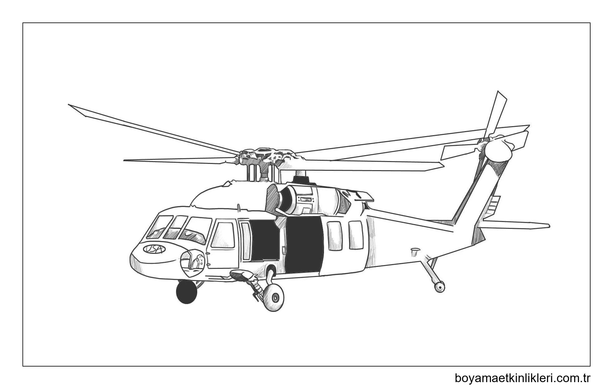 Baskı için Helikopter