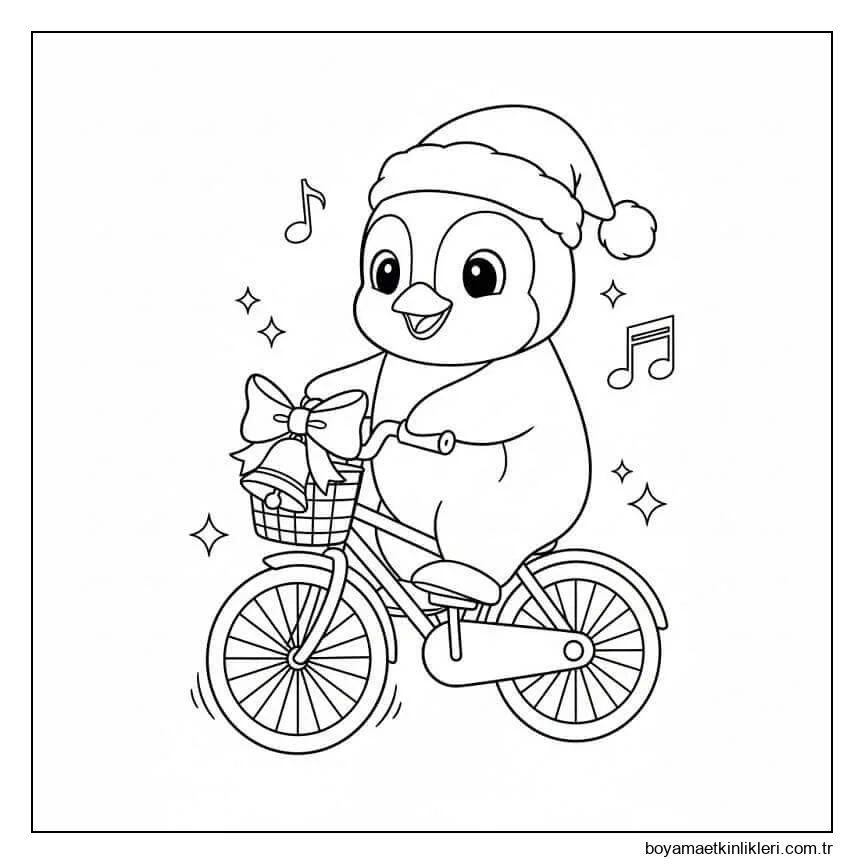 Bisiklete Binen Penguen