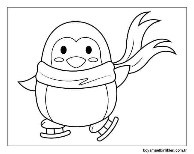 Buz Pateni Yapan Penguen