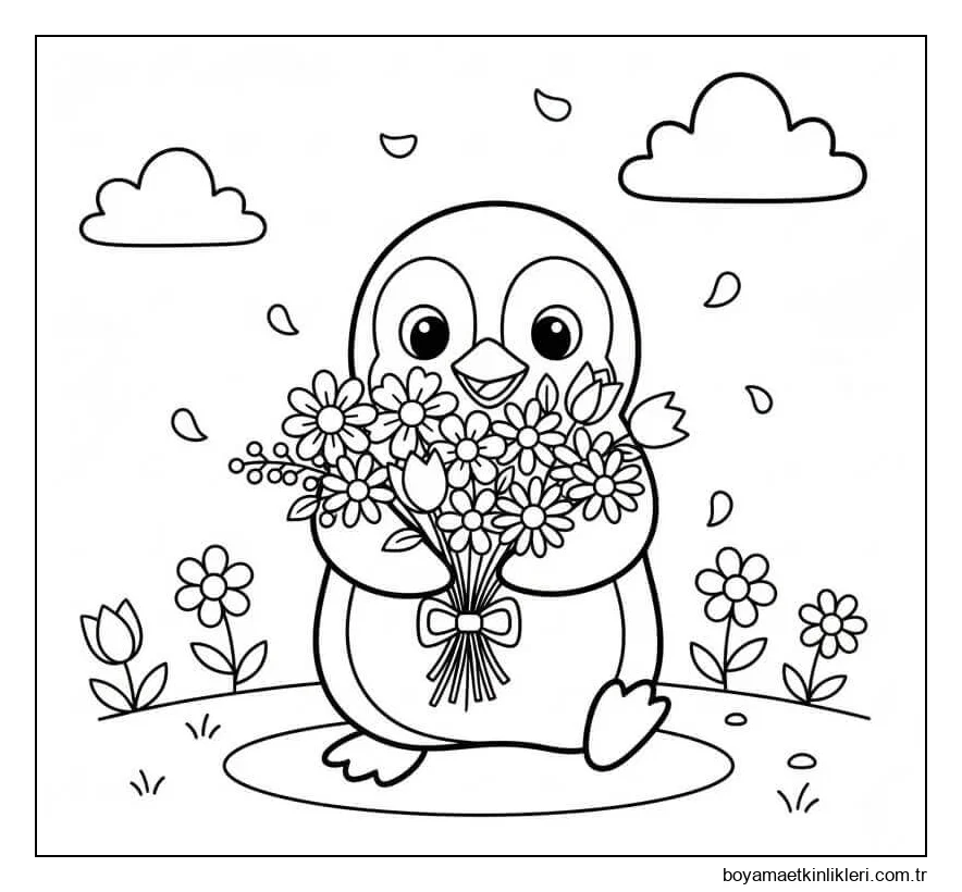 Çiçekli Penguen