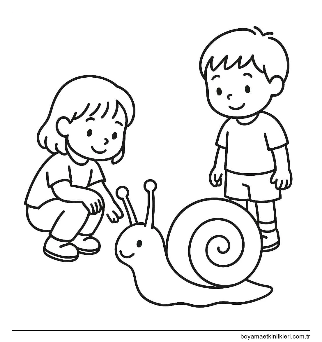 Çizmek Salyangoz çocuklar için