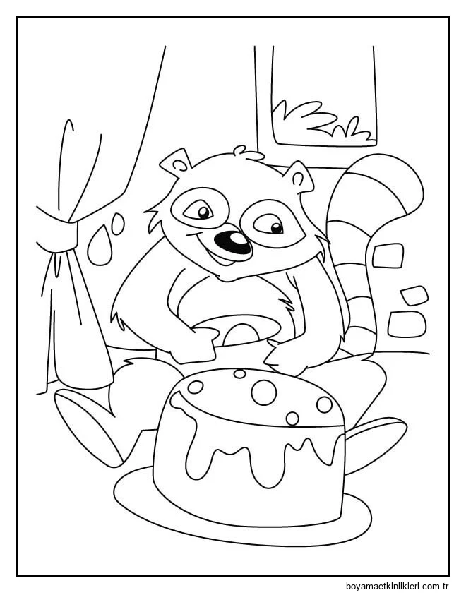 Doğum Gününü Kutlayan Rakun