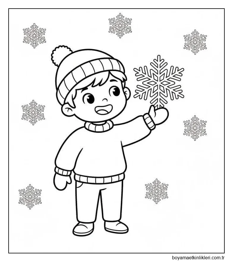 Erkek Çocuk ve Kar Taneleri