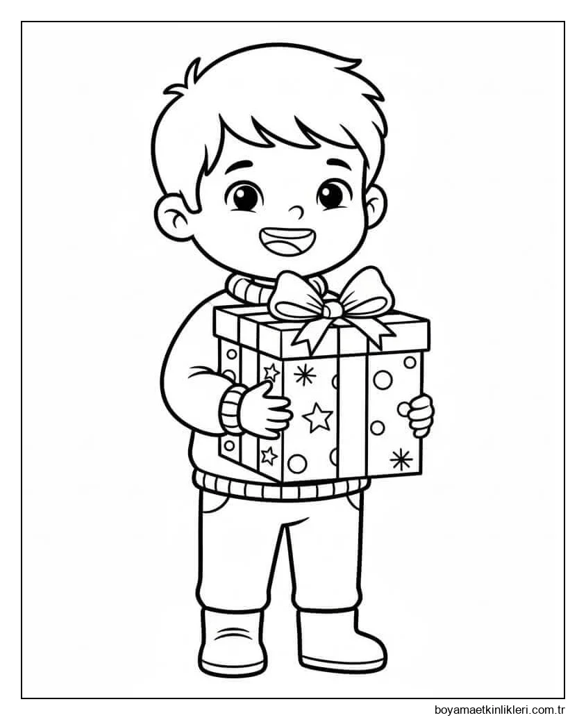 Erkek Çocuk ve Noel Hediyesi