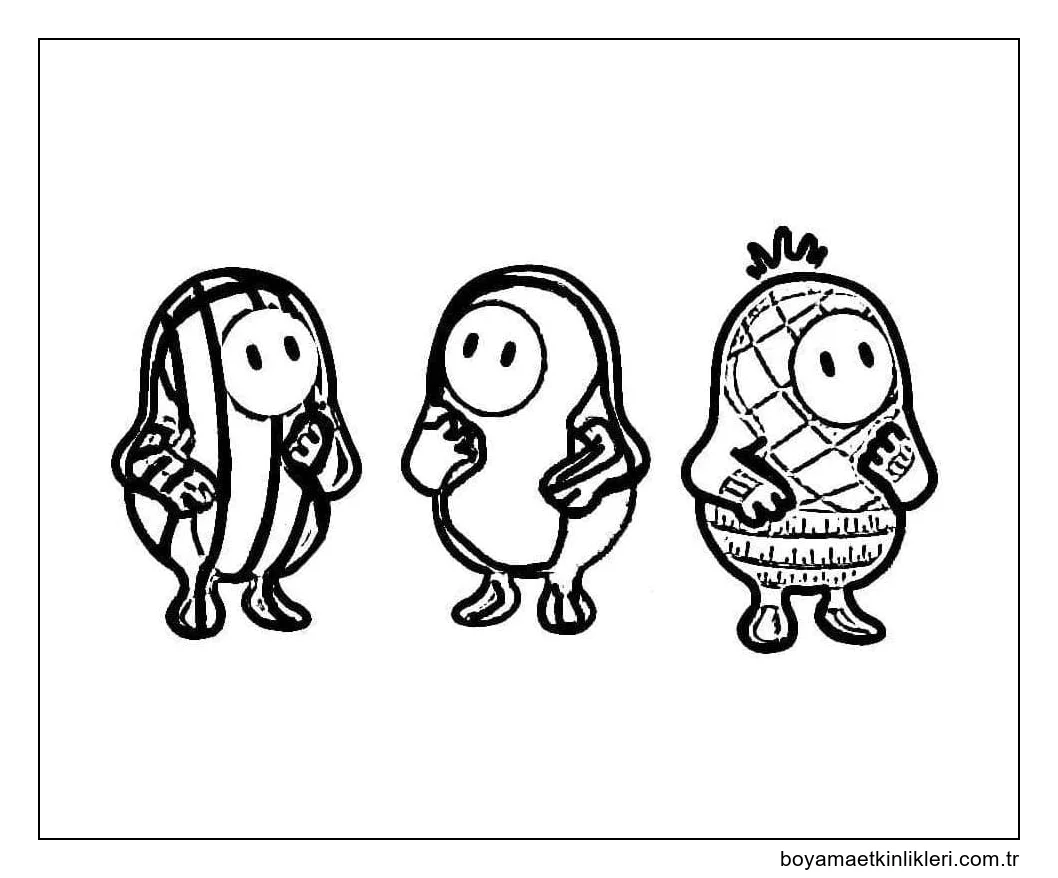 Fall Guys'ta Üç Karakter