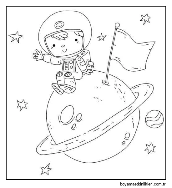 Gezegende Oturan Astronot