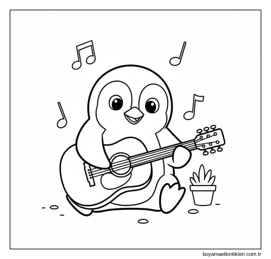 Gitar Çalan Penguen