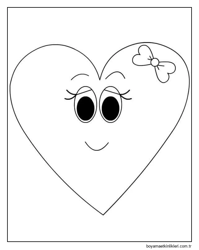 Gülümseyen Karikatür Kalp