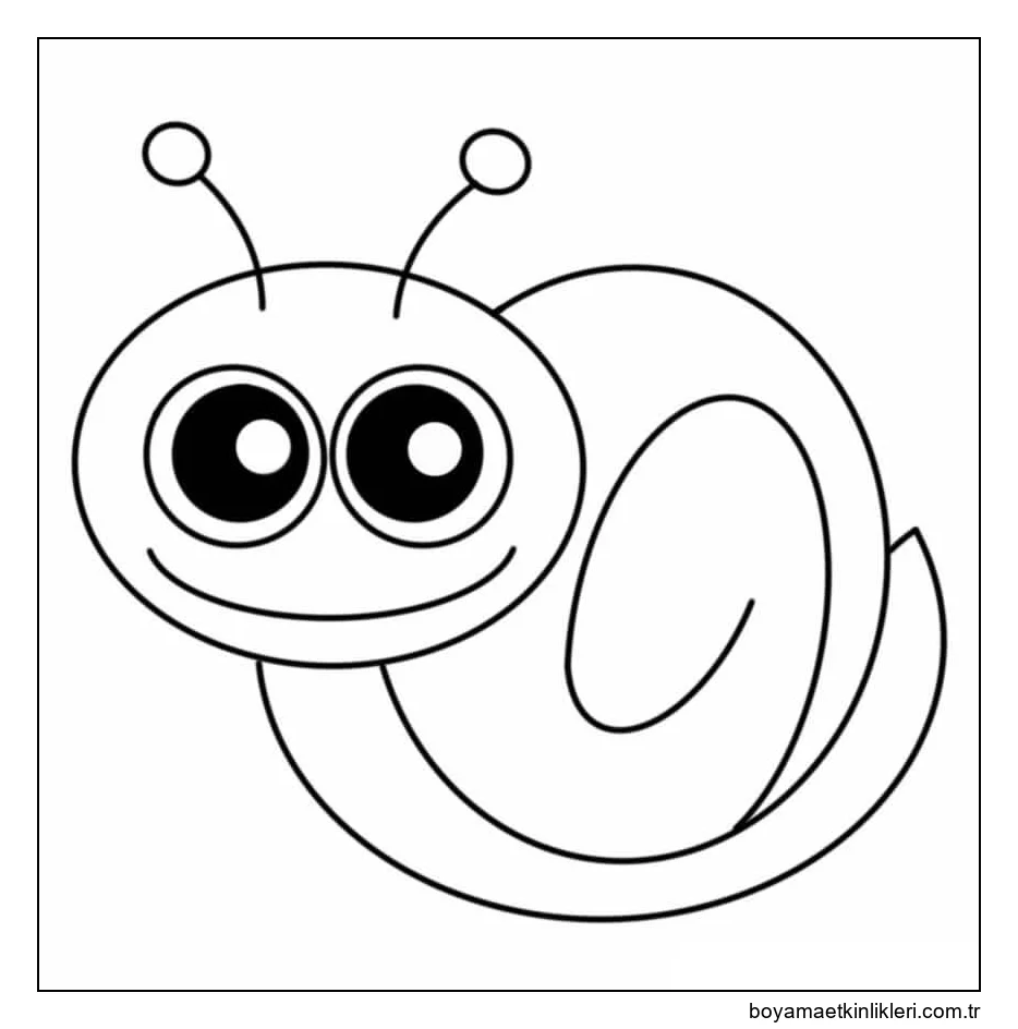 Gülümseyen Karikatür Salyangoz