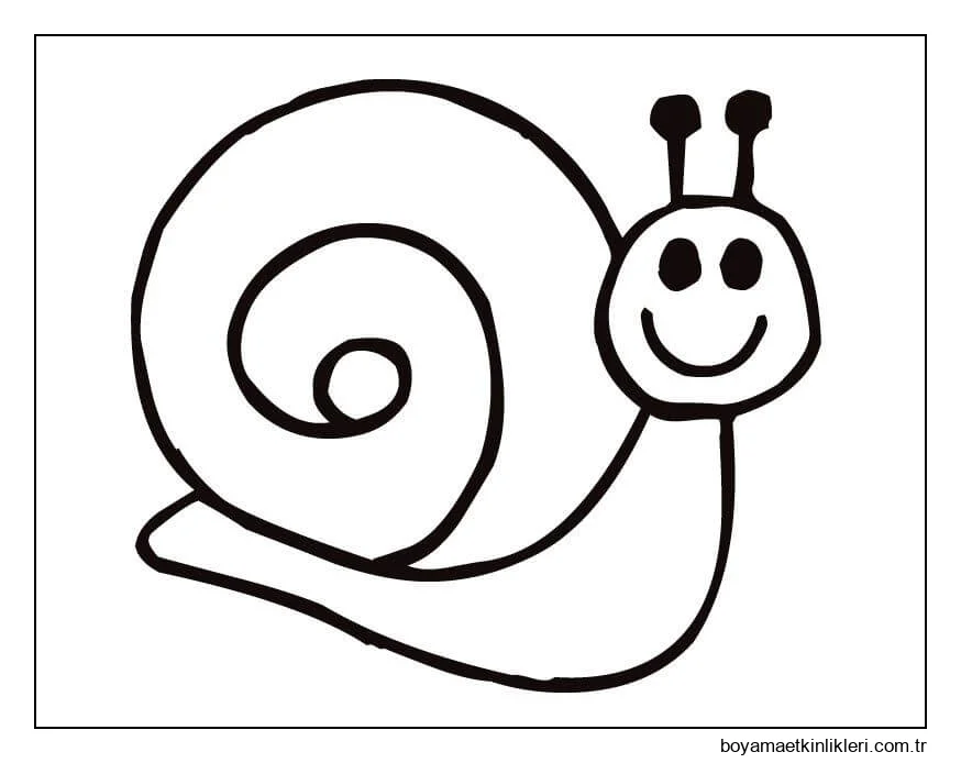 Gülümseyen Salyangoz Çizimi