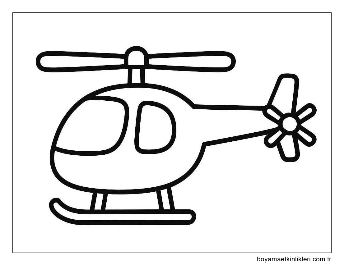 Helikopter çocuklar için ücretsiz yazdırılabilir