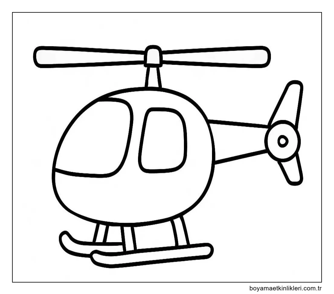 Helikopter çocuklar için yazdırılabilir