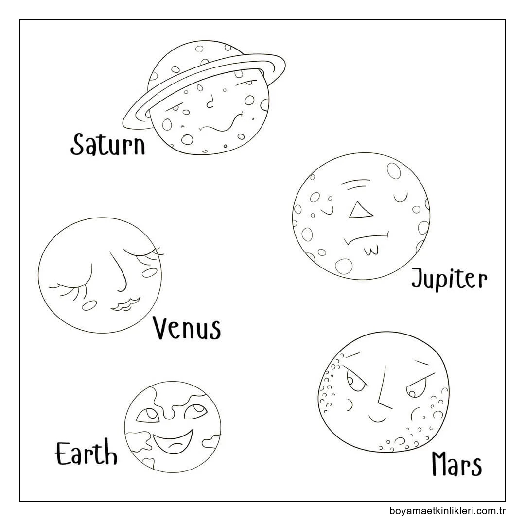 Karikatür Komik Gezegenler