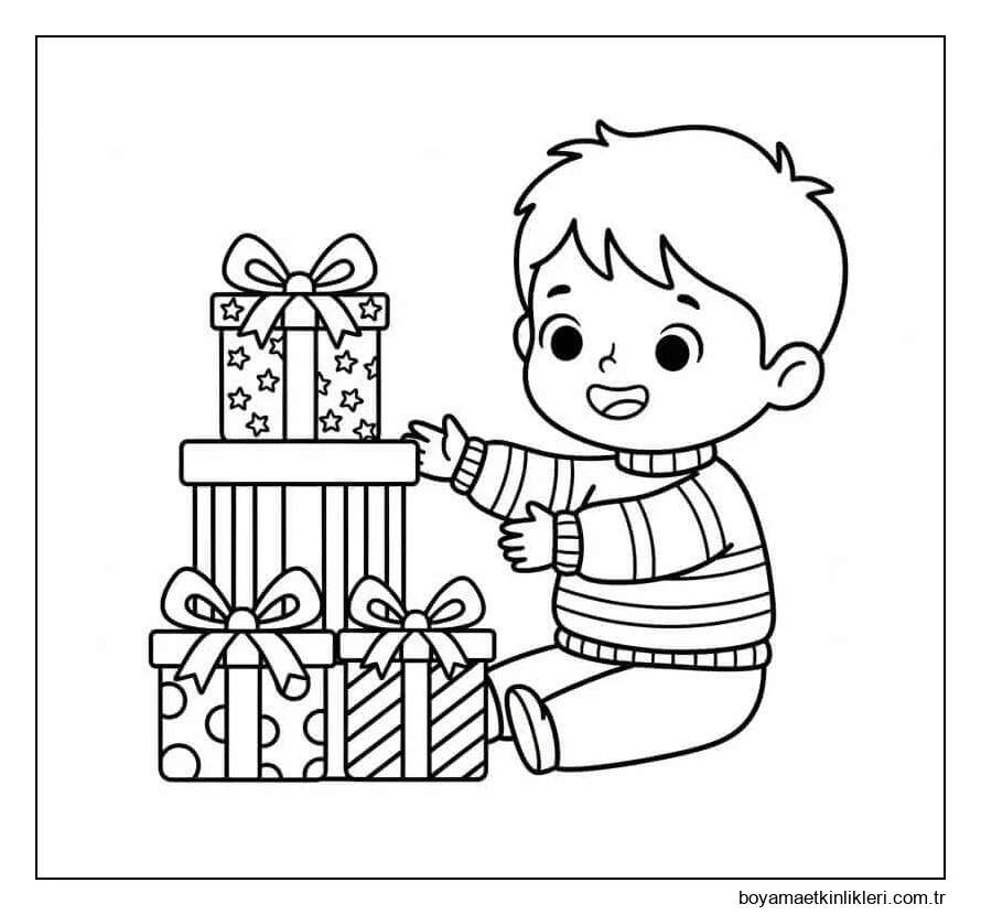 Küçük Erkek ve Noel Hediyeleri