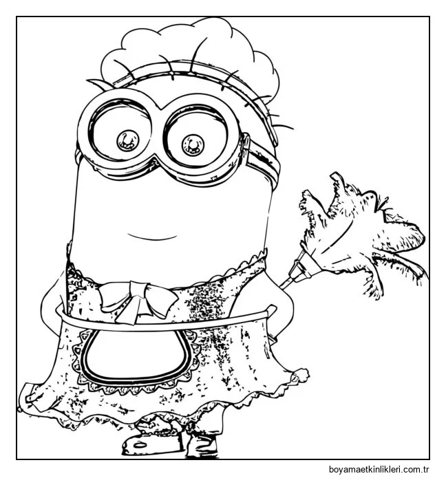 Minyon kız evde temizliğe bayılır.