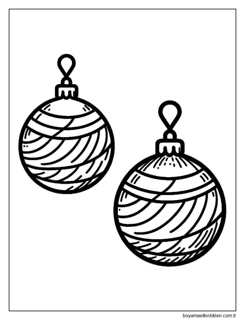 Noel Topları Boyama