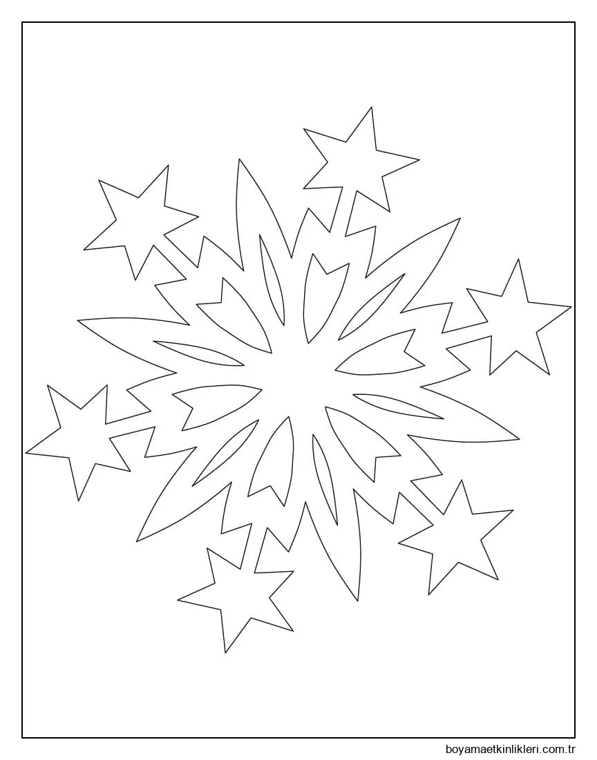 Noel Yıldızlı Kar Tanesi