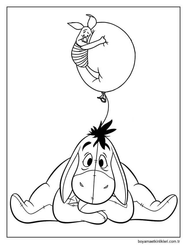Piglet ve Eeyore'u çiz