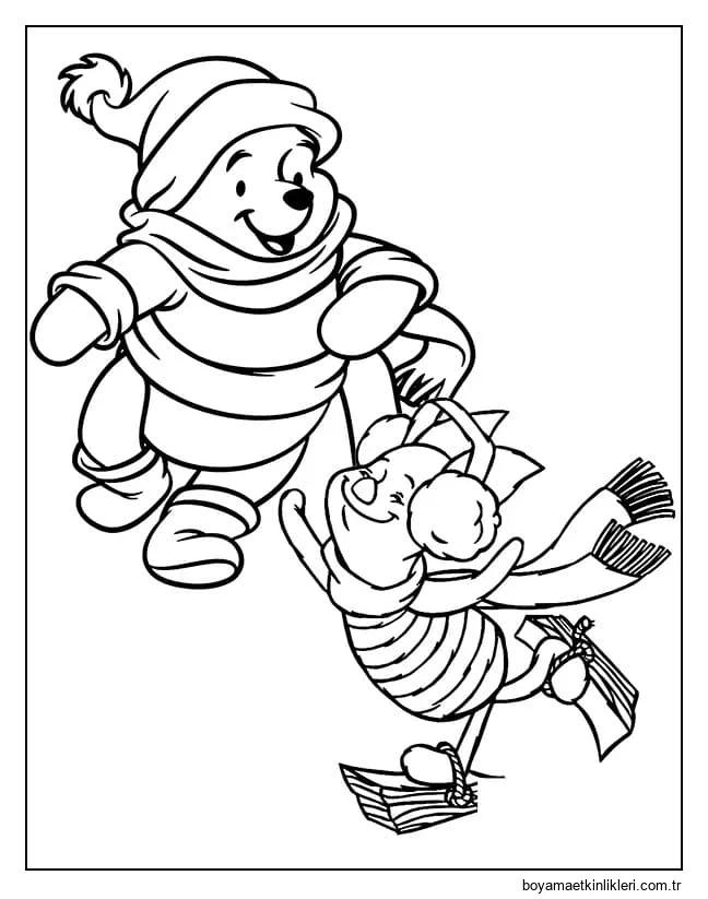 Piglet ve Pooh'u çiz