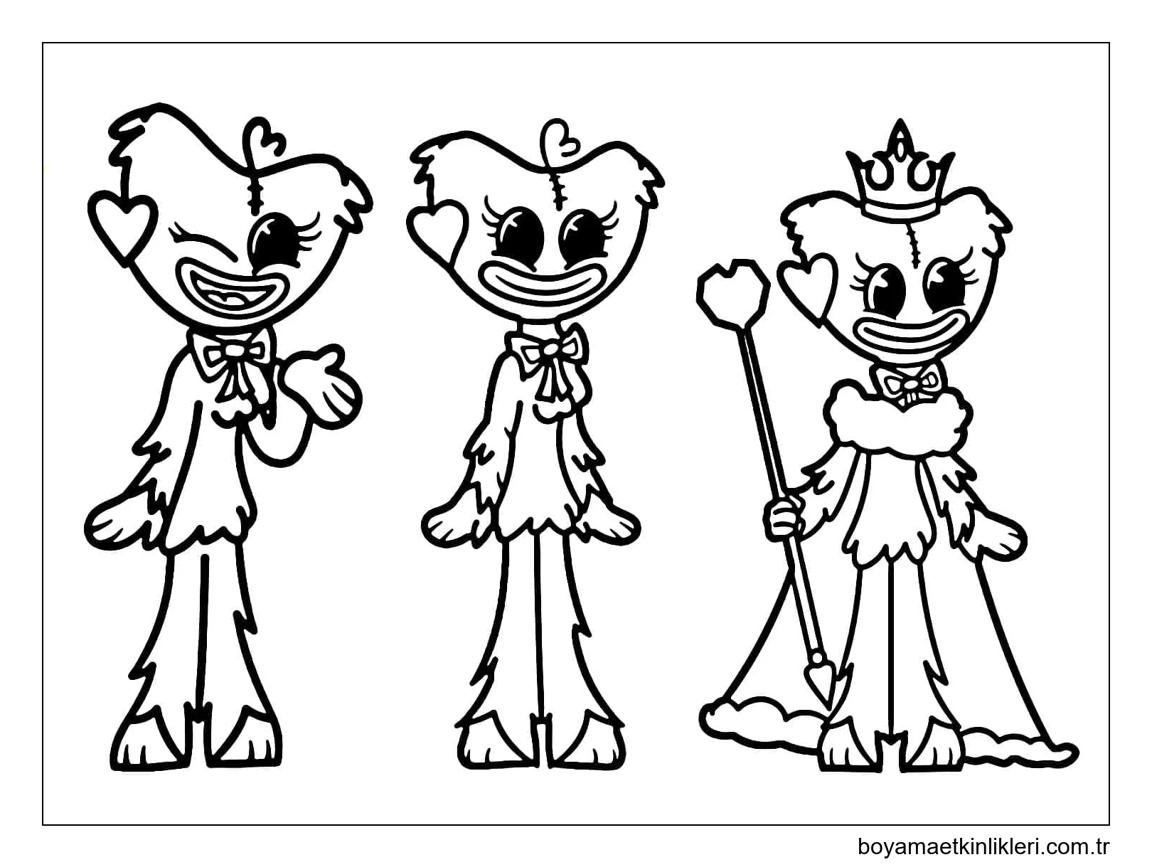 Poppy Playtime'dan Kissy Missy'yi çizin