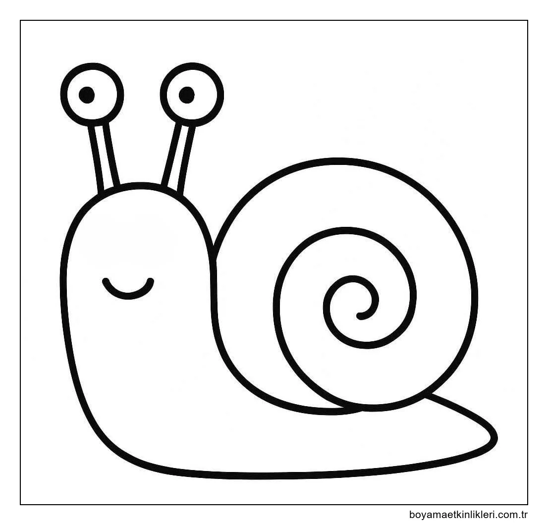 Salyangoz çocuklar için yazdırılabilir