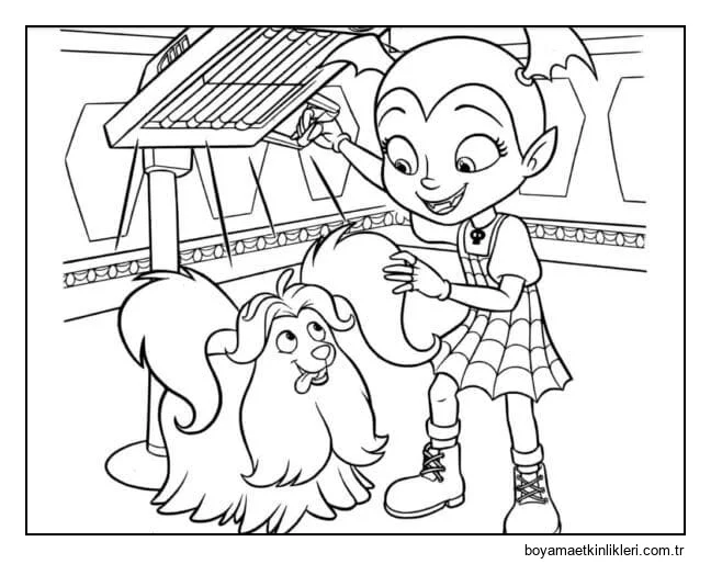 Şefkatli Vampirina Tüylü Arkadaşının Saçını Veriyor