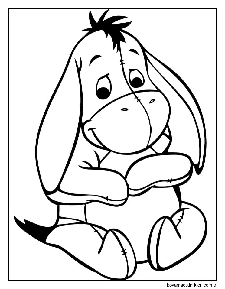 Sevimli Eeyore çizimi ücretsiz
