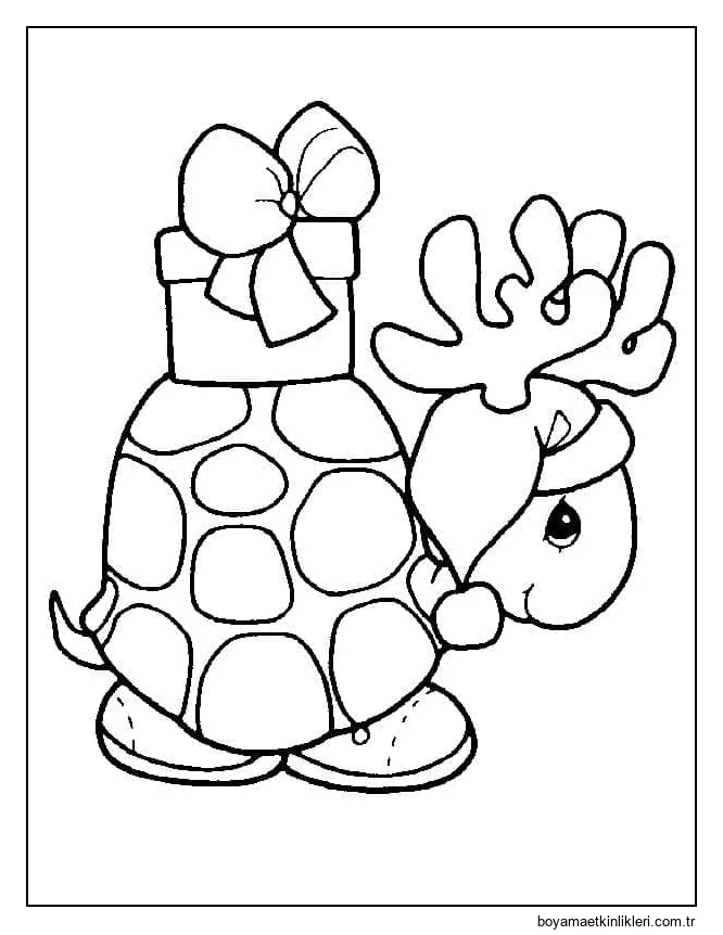 Sevimli Noel Kaplumbağası