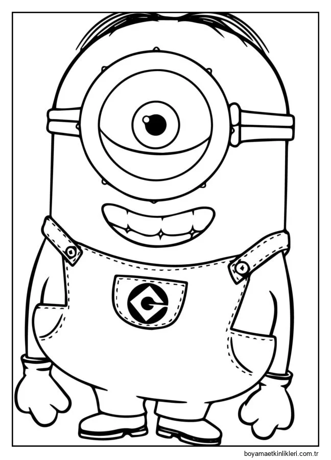 Tek gözlü minyon gülümser.