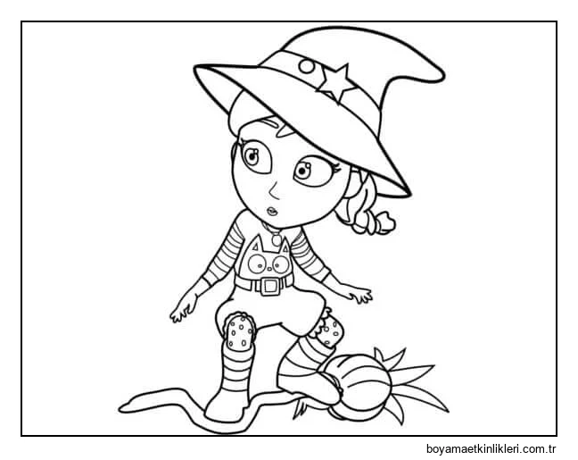 Vampirina Cadılar Bayramı'nda Uçan Süpürge Üzerinde