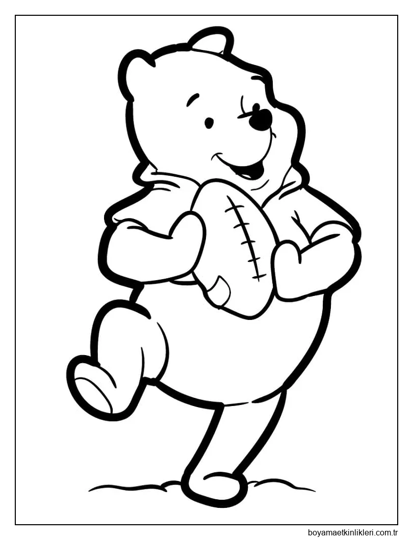 Winnie the Pooh'u bir topla çizin