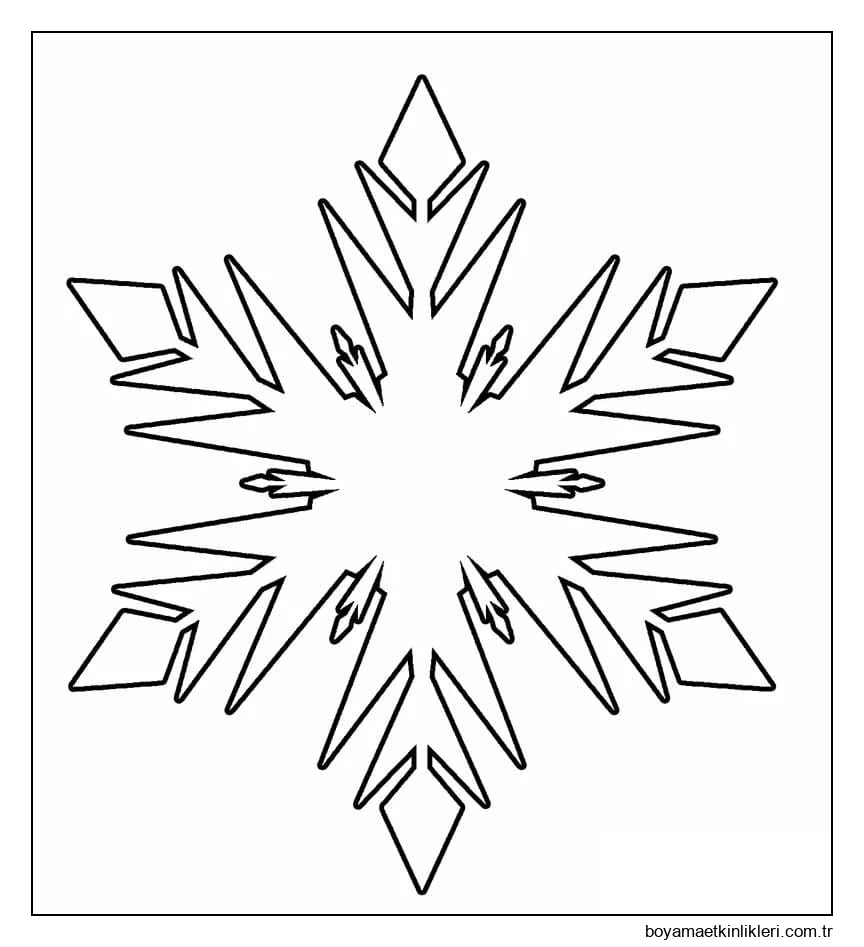 Yazdırılabilir Kar Tanesi