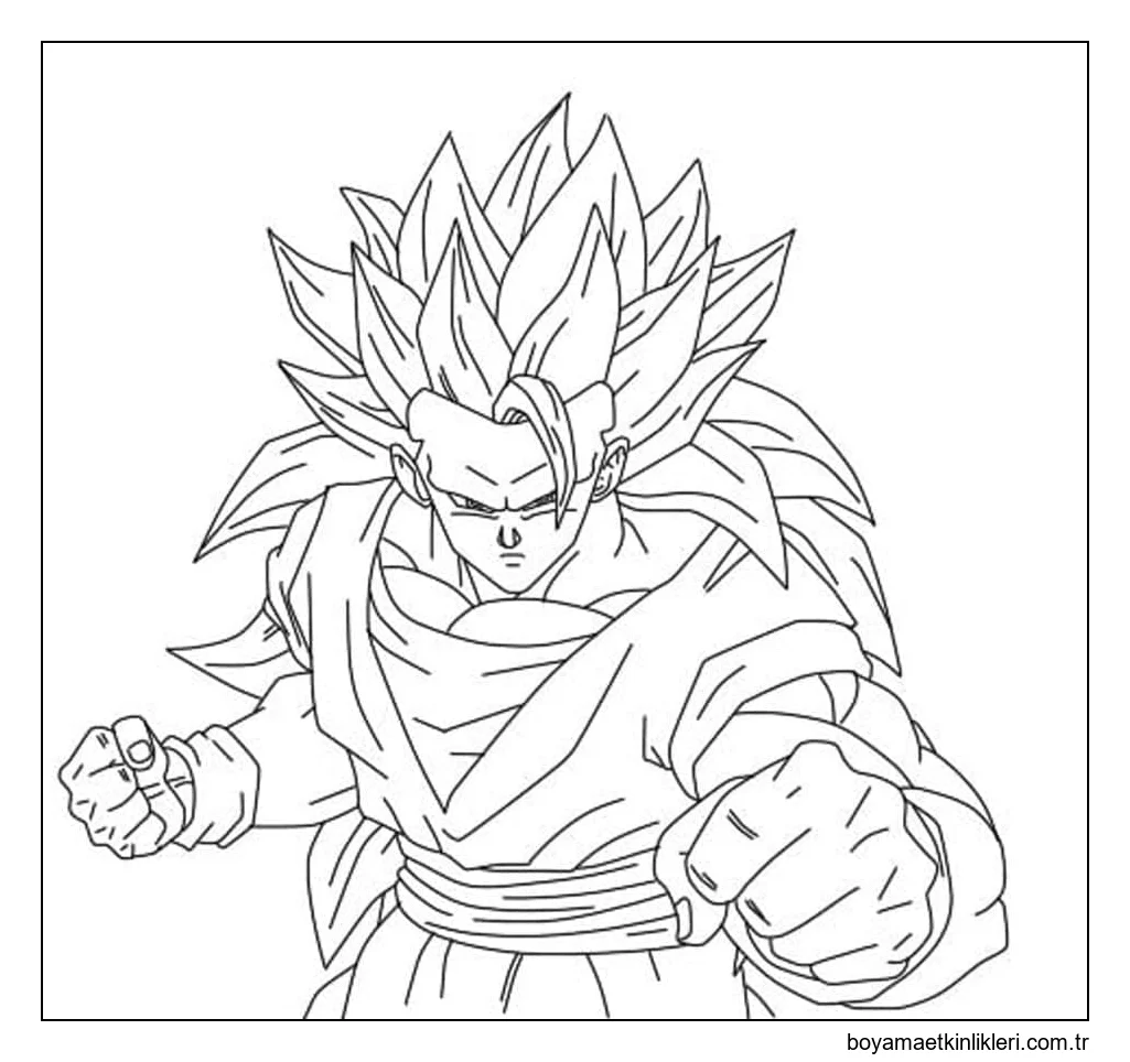 Anime Dragon Ball Z'den Goku'yu çizin