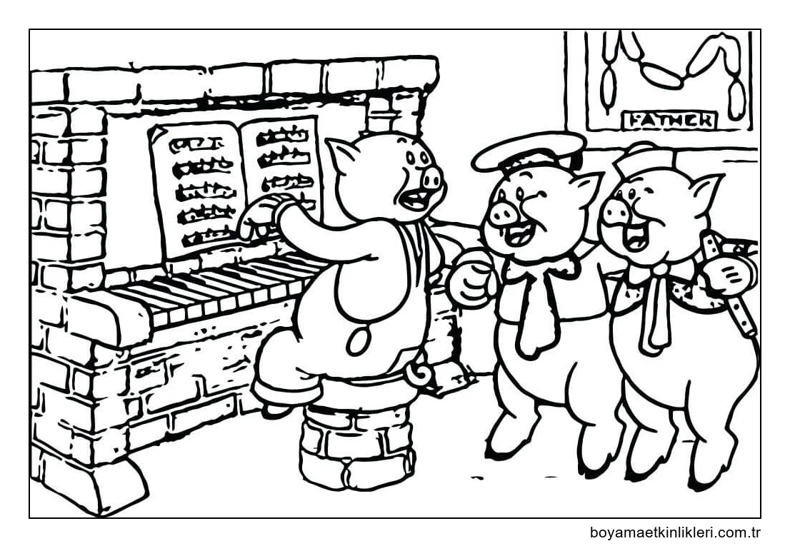 Arkadaşlarıyla Piyano Çalan Domuz