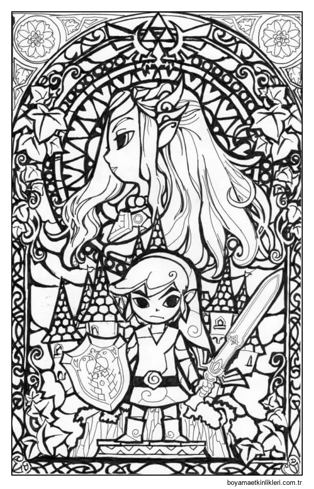 Bağlantı ve Prenses Zelda Mandala