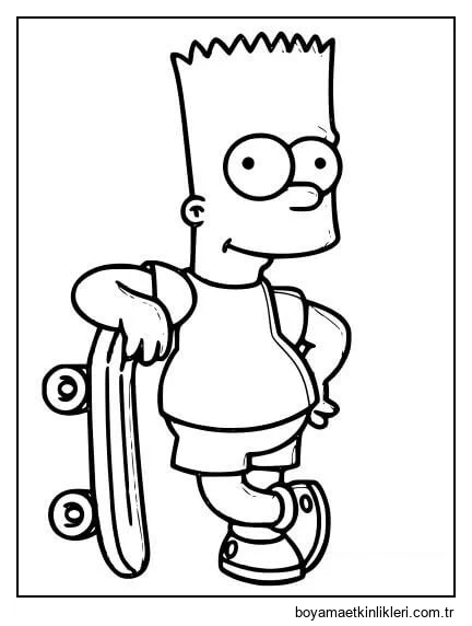 Bart Simpson Con Patineta