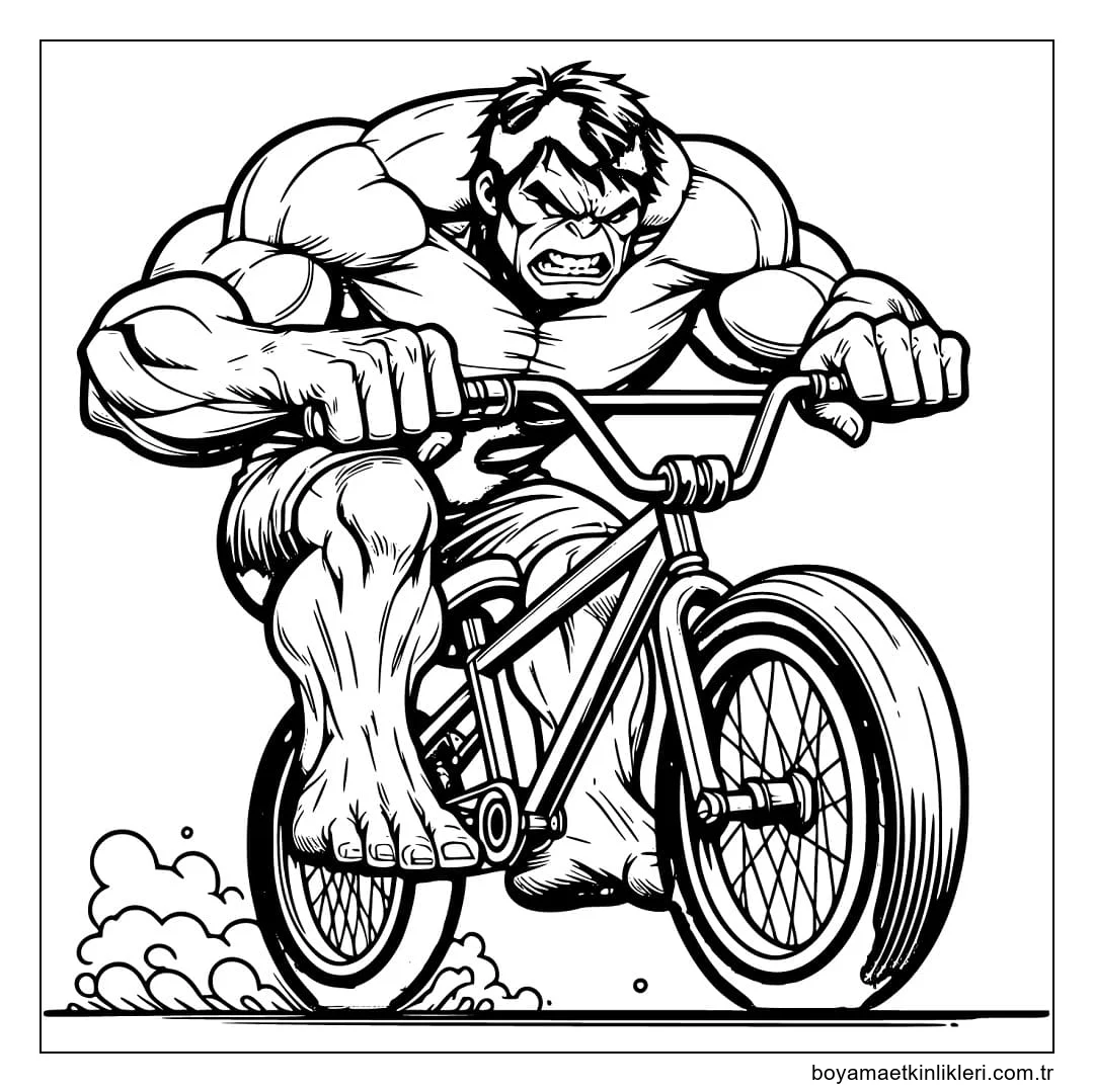 Bisiklet Üzerindeki Hulk