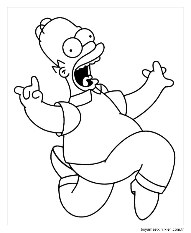 Çılgın Homer Simpson'ı çiz