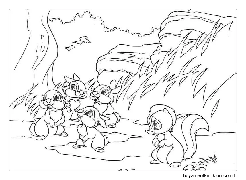 Çizmek Bambi yazdırılabilir