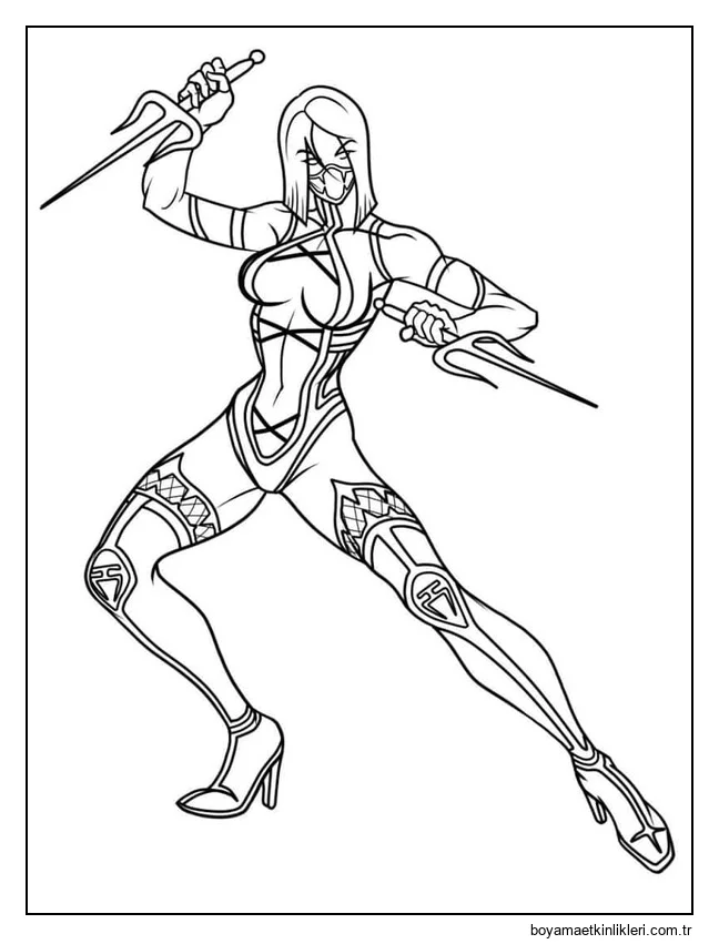 Çizmek Mileena Mortal Kombat