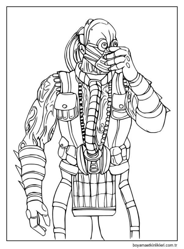 Çizmek Mortal Kombat Cyrax