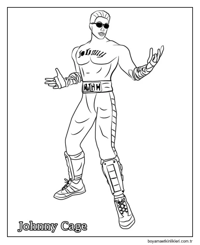 Çizmek Mortal Kombat Johnny Cage