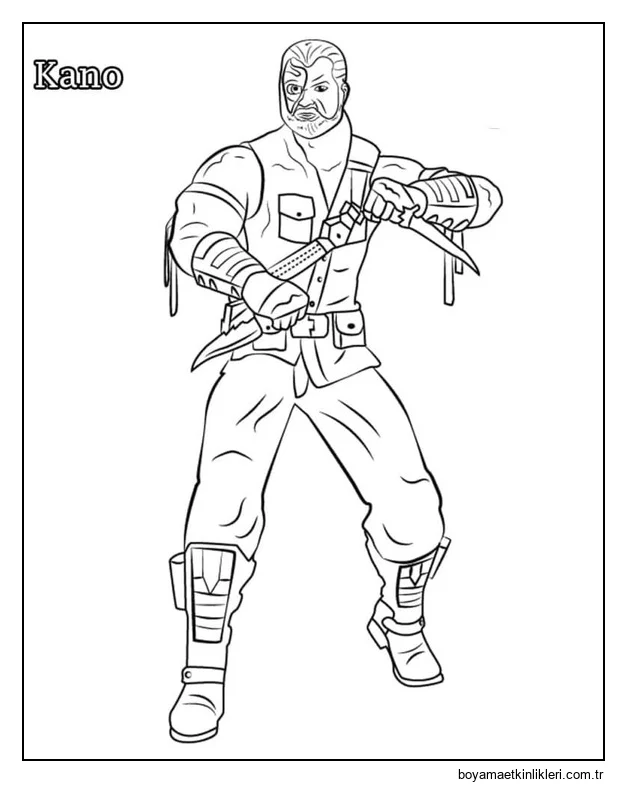 Çizmek Mortal Kombat Kano