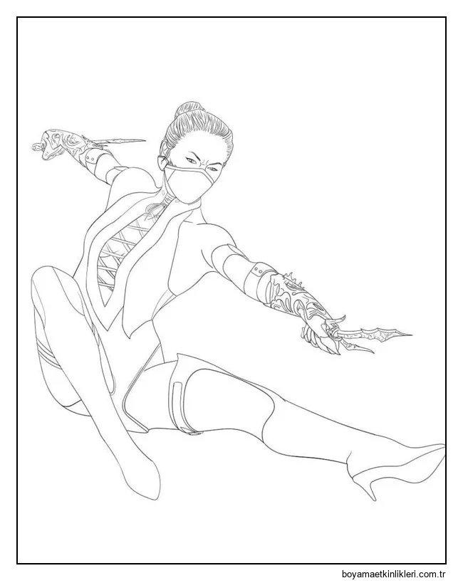 Çizmek Mortal Kombat Mileena