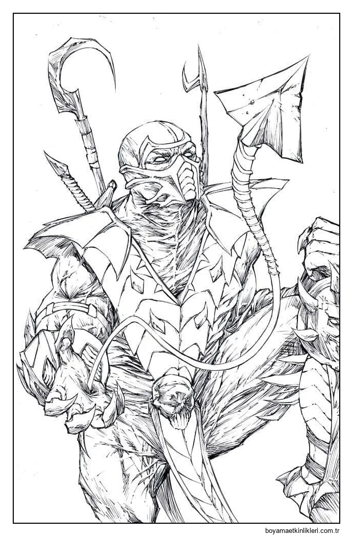 Çizmek Mortal Kombat Scorpion