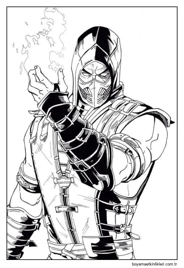 Çizmek Scorpion Harika Mortal Kombat