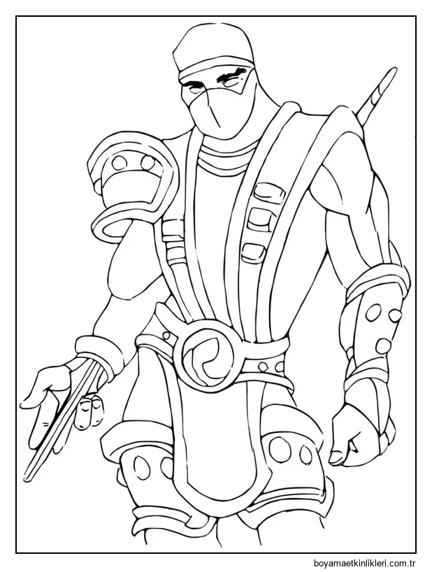 Çizmek Scorpion Mortal Kombat Ücretsiz