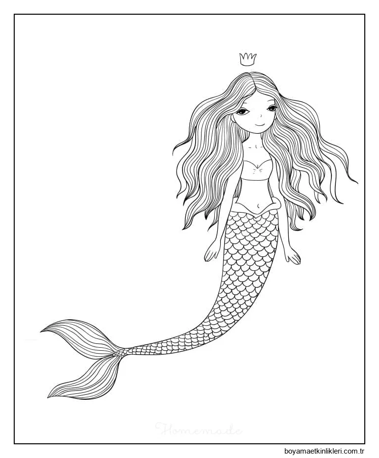Çocuk Denizkızı Çizimi